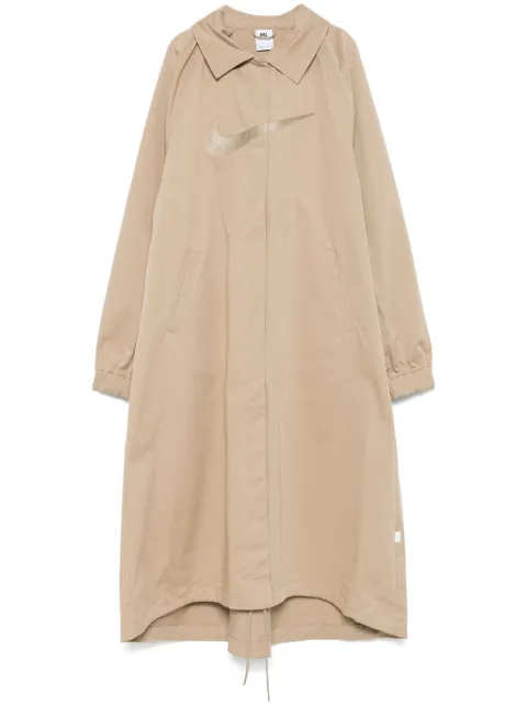 Nike loose-twill trench coat