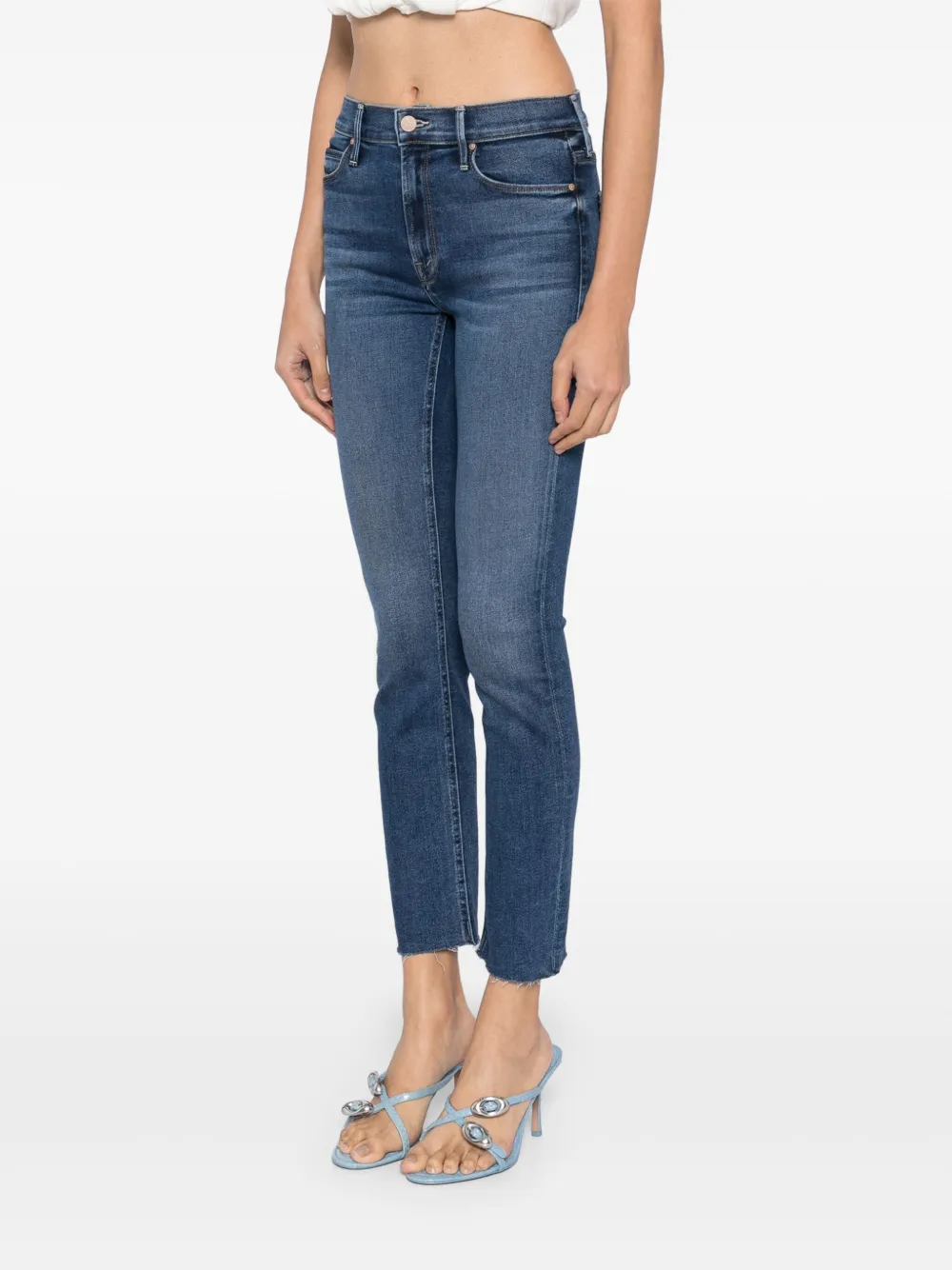 MOTHER The Dazzler Flood jeans Blauw