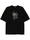 We11done Jeff monster drawing T-shirt - Black
