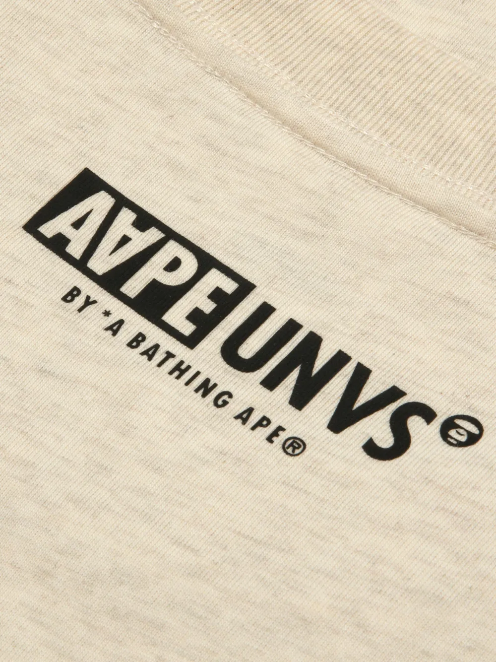 AAPE BY *A BATHING APE T-shirt met logoprint Beige