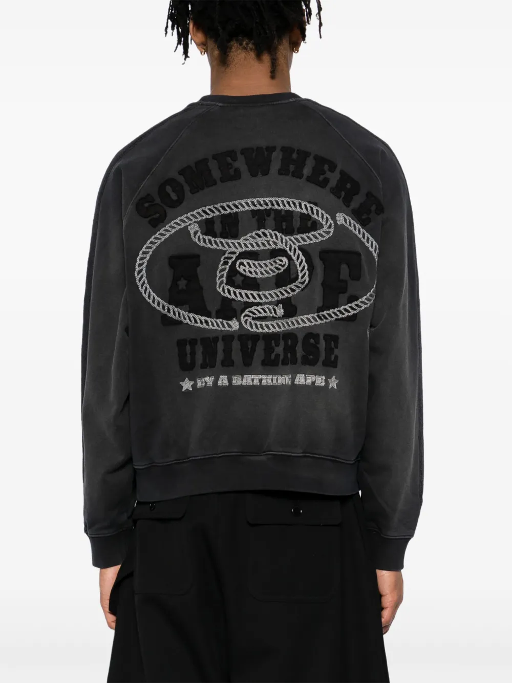 AAPE BY *A BATHING APE Sweater met patches Zwart