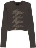 We11done Flame logo t-shirt - Grey