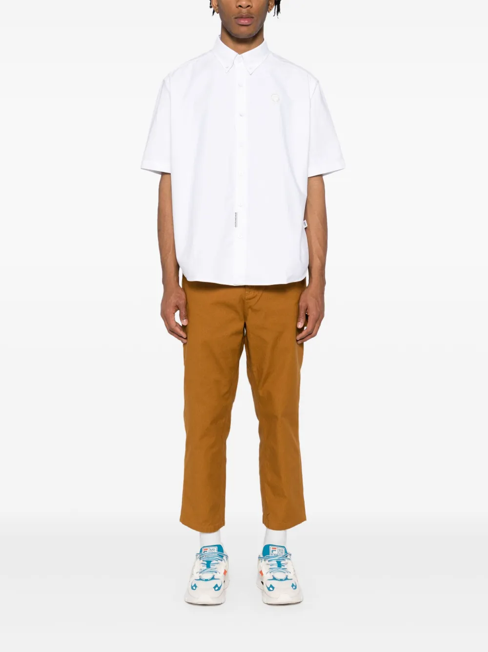 AAPE BY *A BATHING APE AAPENOW overhemd met moonface-logo - Wit
