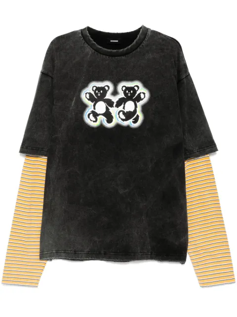 We11done teddy-twins layered T-shirt