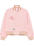AAPE BY *A BATHING APE® Moonface logo varsity jacket - Pink