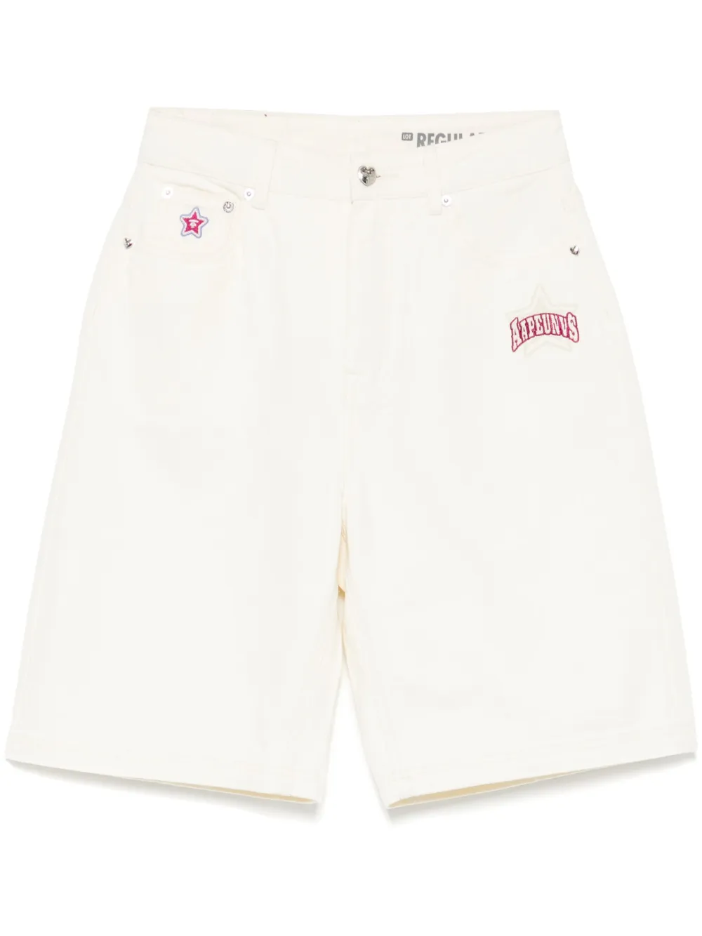 AAPE BY *A BATHING APE Shorts met geborduurd logo Wit