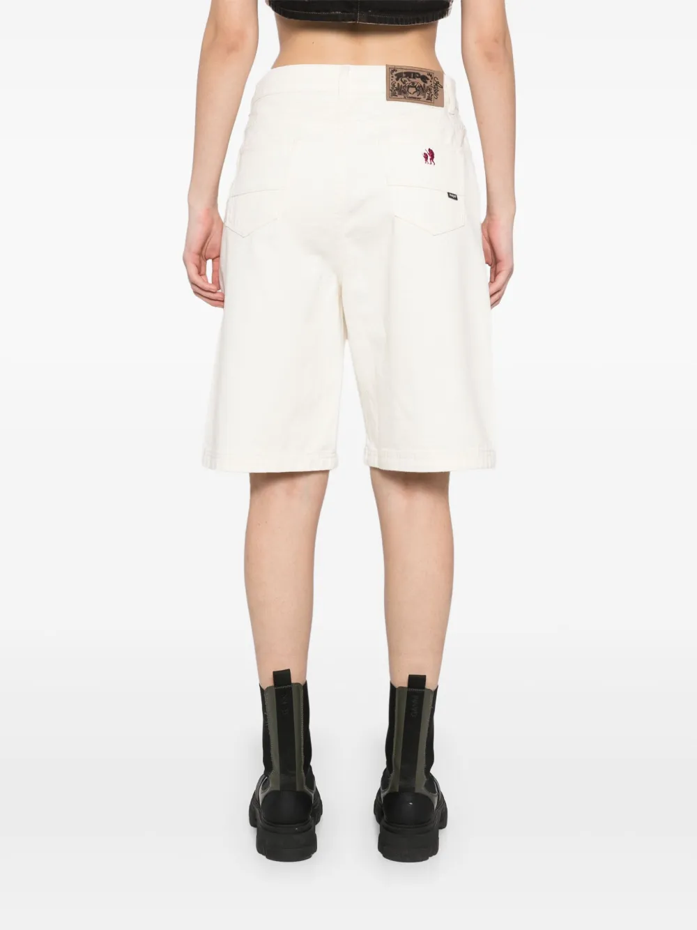 AAPE BY *A BATHING APE Shorts met geborduurd logo Wit