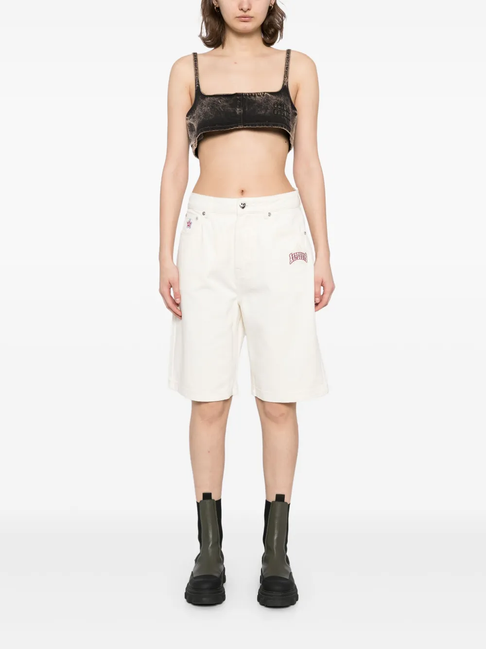 AAPE BY *A BATHING APE Shorts met geborduurd logo Wit