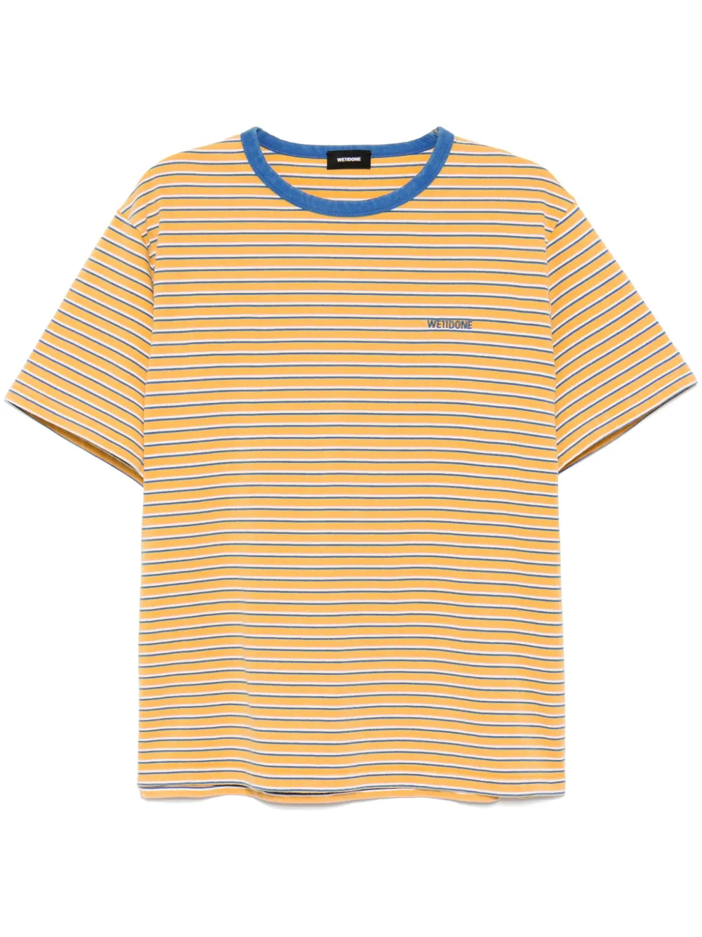 We11done ロゴ ストライプ Tシャツ - イエロー We11done ロゴ ストライプ Tシャツ - イエロー