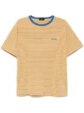 We11done logo striped T-shirt - Yellow