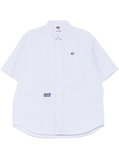 AAPE BY *A BATHING APE® camisa AAPENOW a rayas con logo de luna