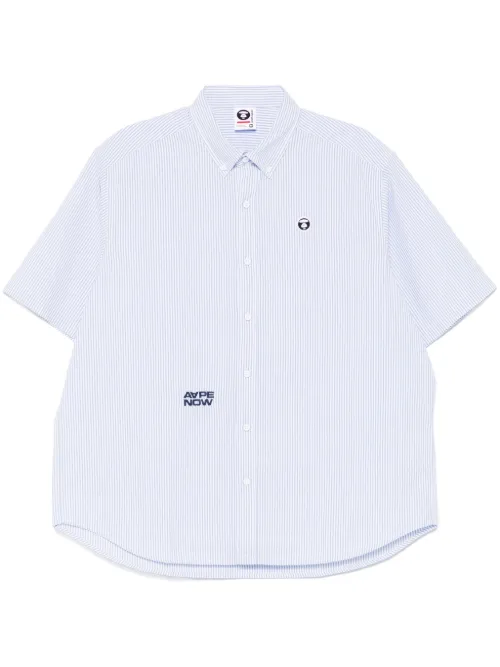 Chemise rayée AAPENOW à logo - AAPE BY *A BATHING APE® - Modalova