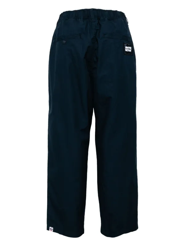 AAPE BY *A BATHING APE® ロゴパッチ パンツ | ブルー | FARFETCH JP