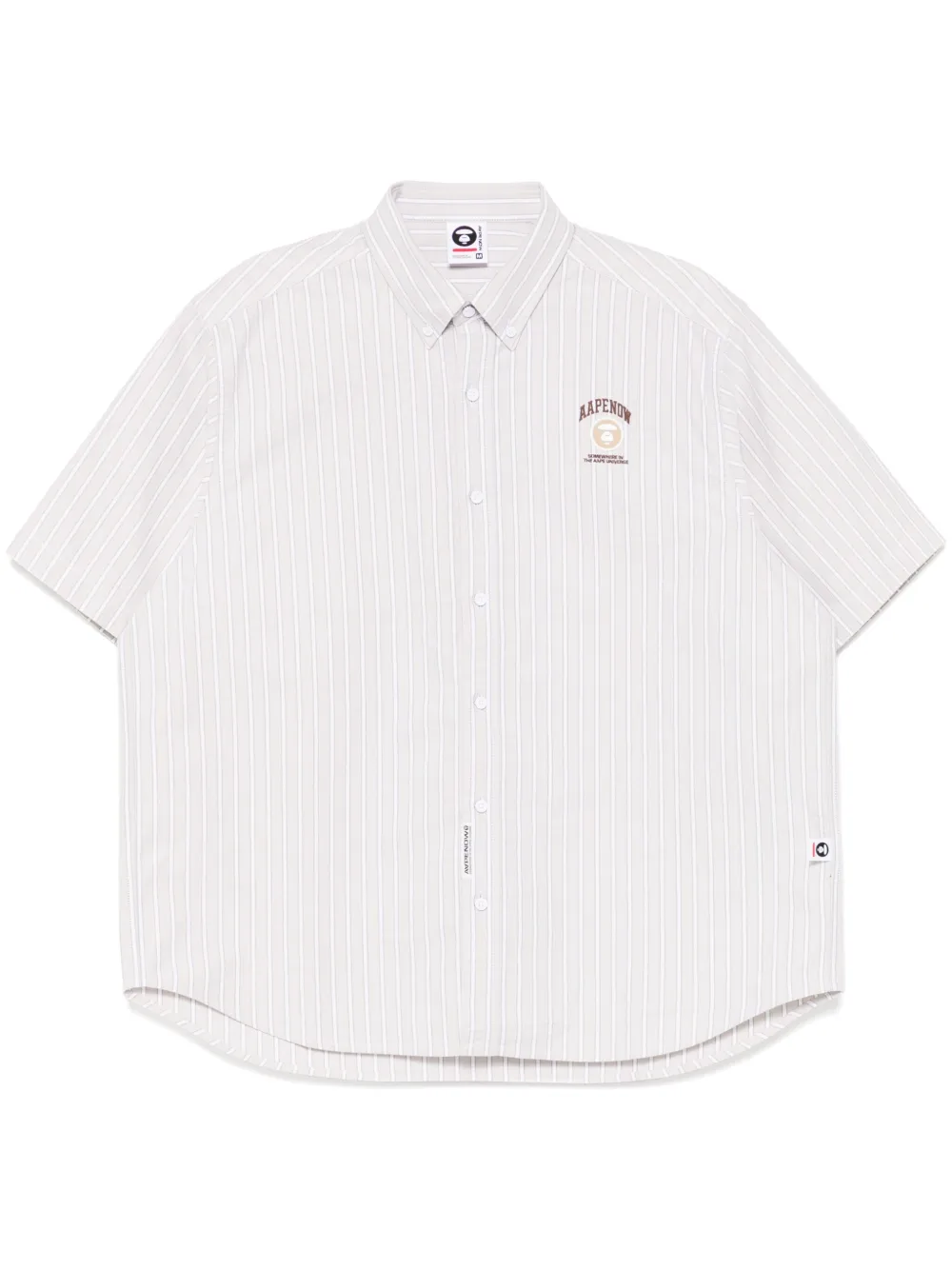 AAPE BY *A BATHING APE® camisa AAPENOW a rayas con logo de luna | neutro | Image 1