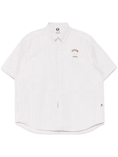 AAPE BY *A BATHING APE® camisa AAPENOW a rayas con logo de luna