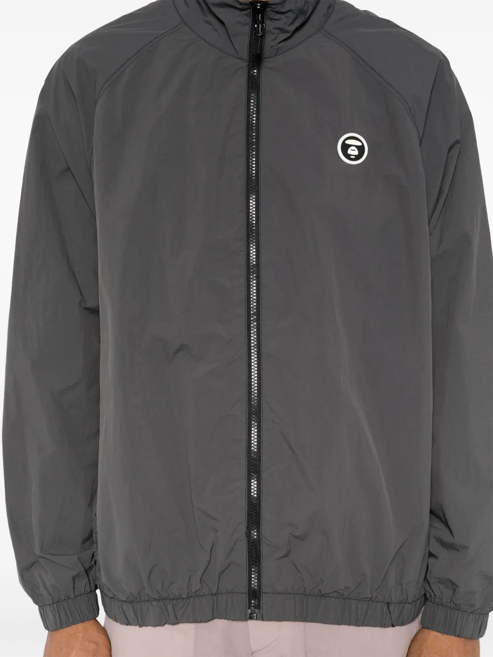 AAPE BY *A BATHING APE AAPENOW windjack met moonface-logo Zwart