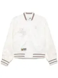 AAPE BY *A BATHING APE® Moonface logo varsity jacket - White