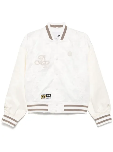 AAPE BY *A BATHING APE® Moonface logo varsity jacket