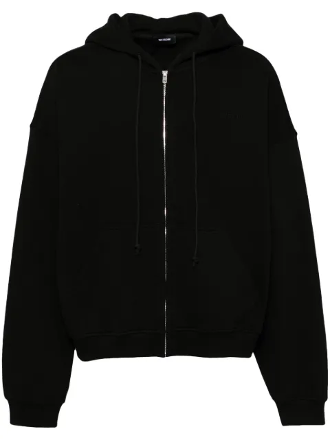 We11done around zip-up hoodie