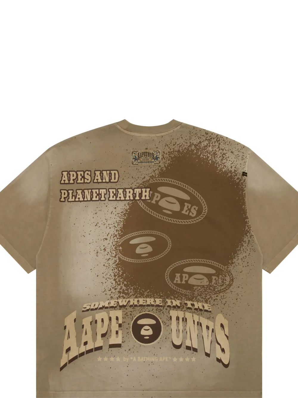 AAPE BY *A BATHING APE logo-print T-shirt - Bruin
