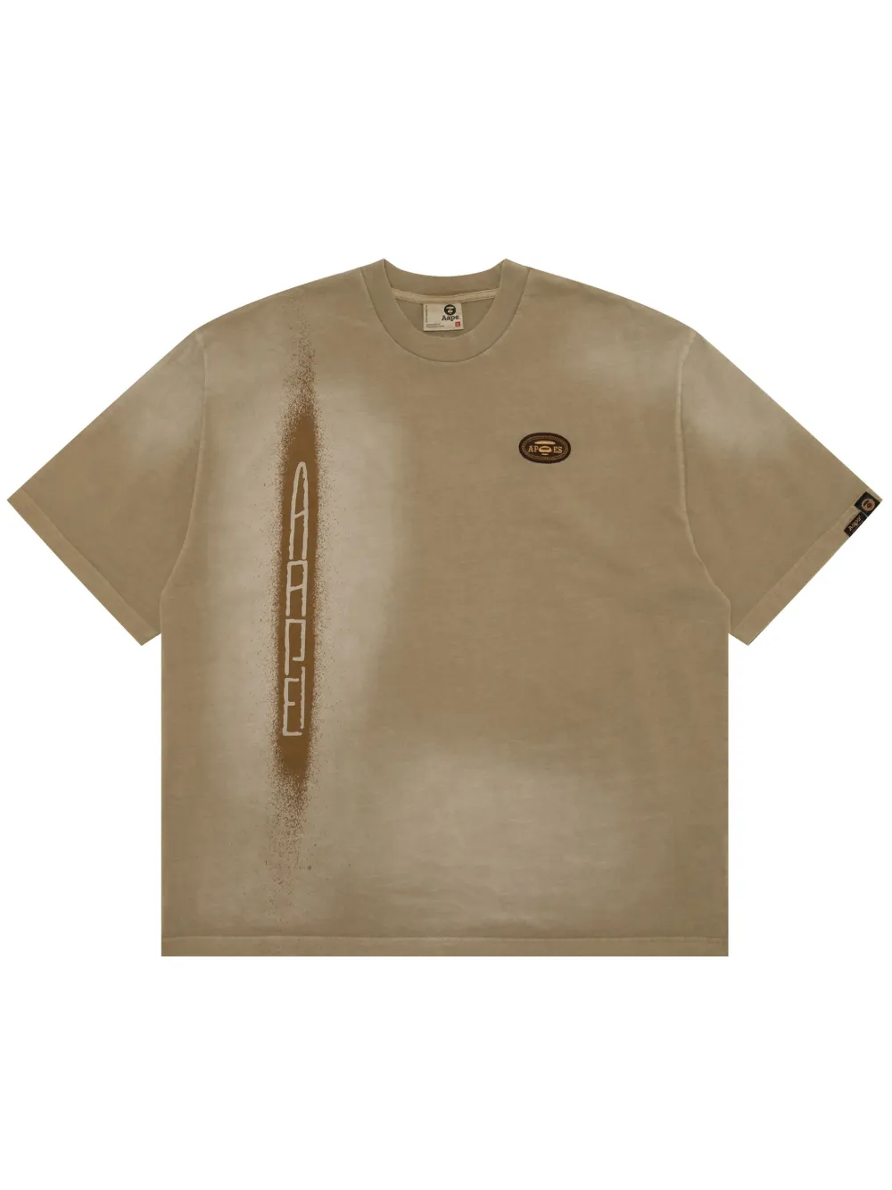 AAPE BY *A BATHING APE® 로고 프린트 티셔츠 | 브라운 | Image 1