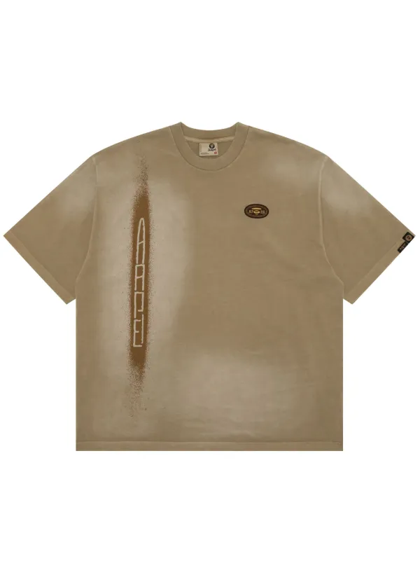 AAPE BY *A BATHING APE® logo-print T-shirt | Brown | FARFETCH