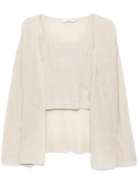 b+ab long-sleeves cardigan set