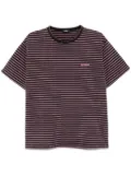 We11done logo striped T-shirt - Pink