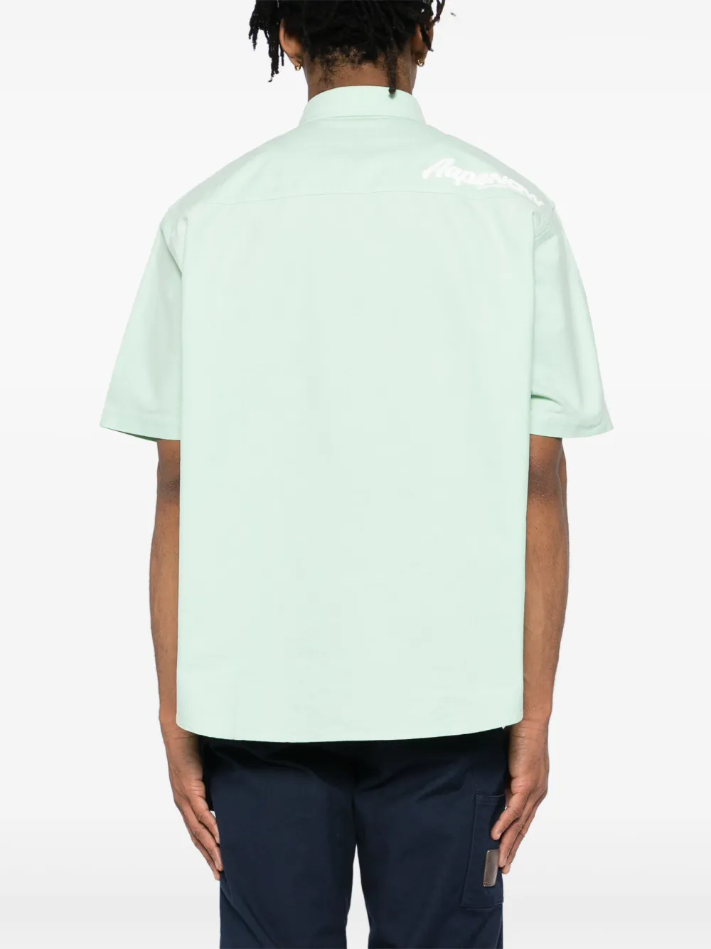 AAPE BY *A BATHING APE AAPENOW overhemd met moonface-logo Groen