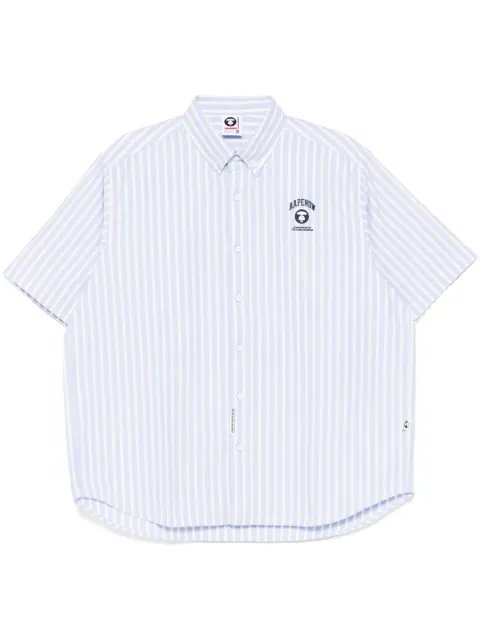 AAPE BY *A BATHING APE® camisa AAPENOW a rayas con logo de luna