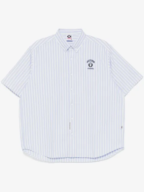 AAPE BY *A BATHING APE® AAPENOW moonface-logo striped shirt