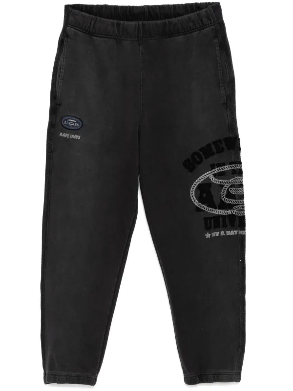 A BATHING APE トラックパンツ BLACK AAPE BY *A BATHING APE® パッチ