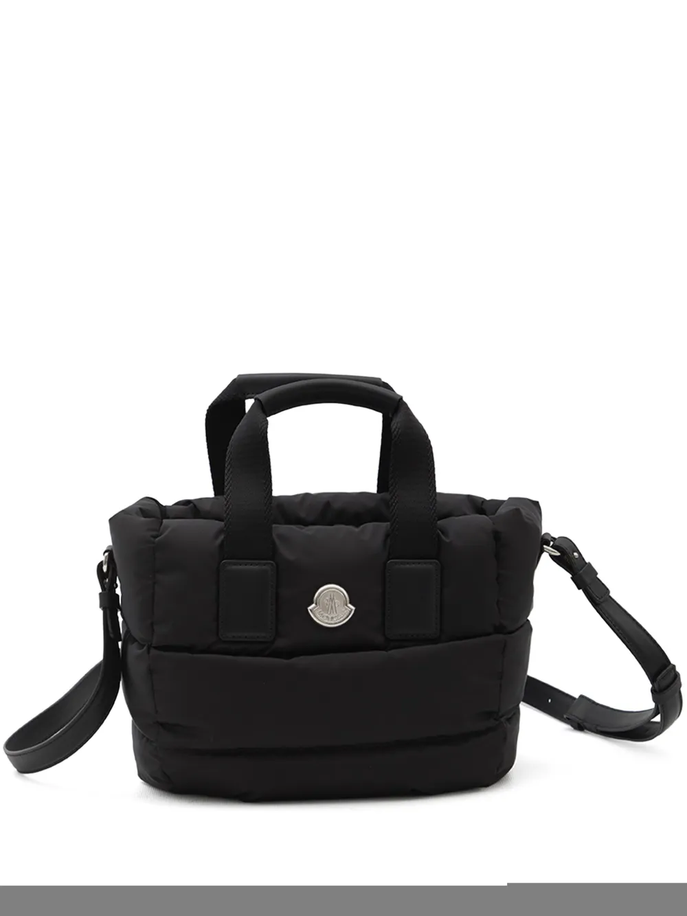 Moncler Borsa A Mano Caradoc Mini In Tessuto Nero Donna In Black