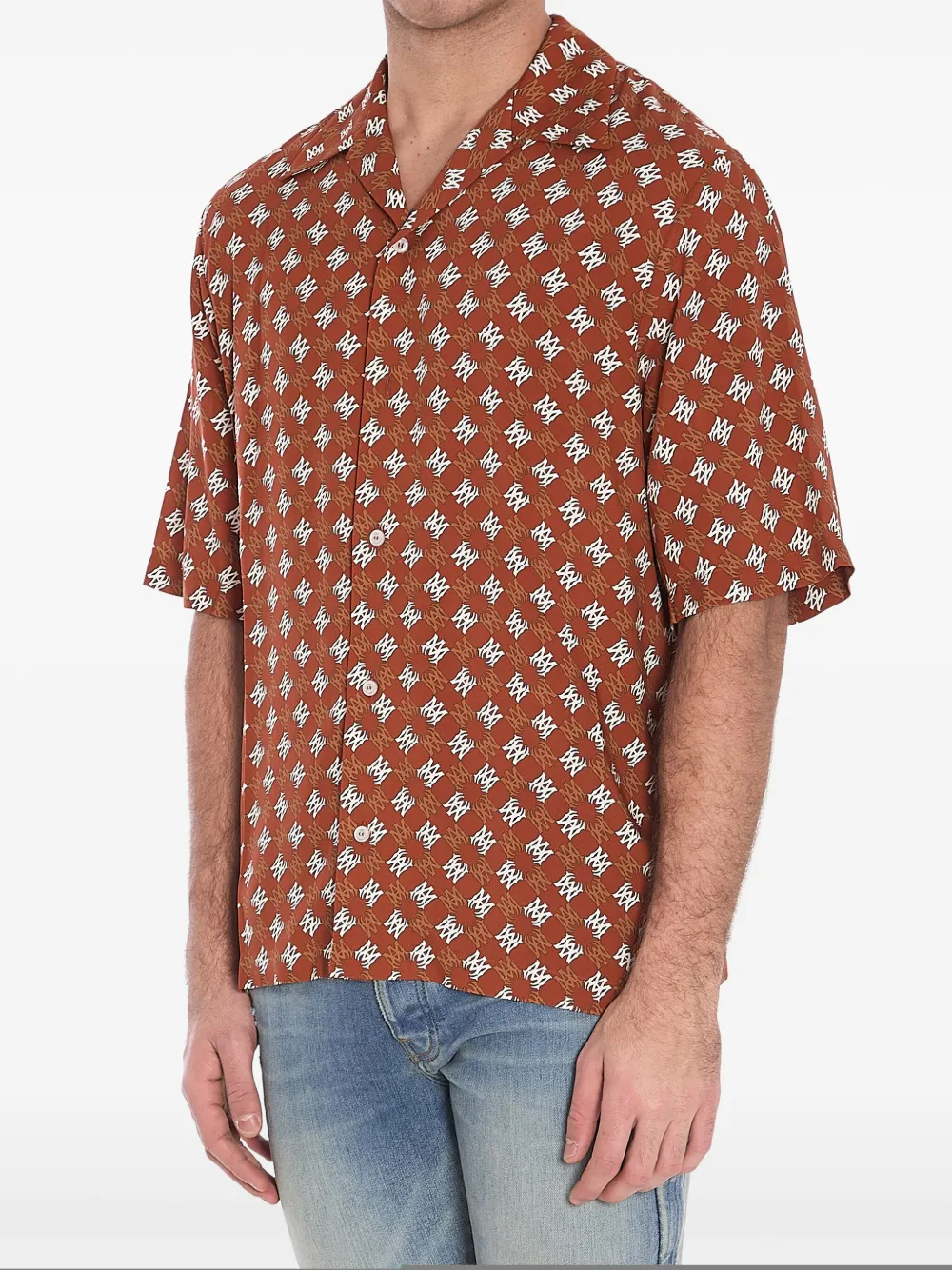 AMIRI monogram-print shirt - Oranje