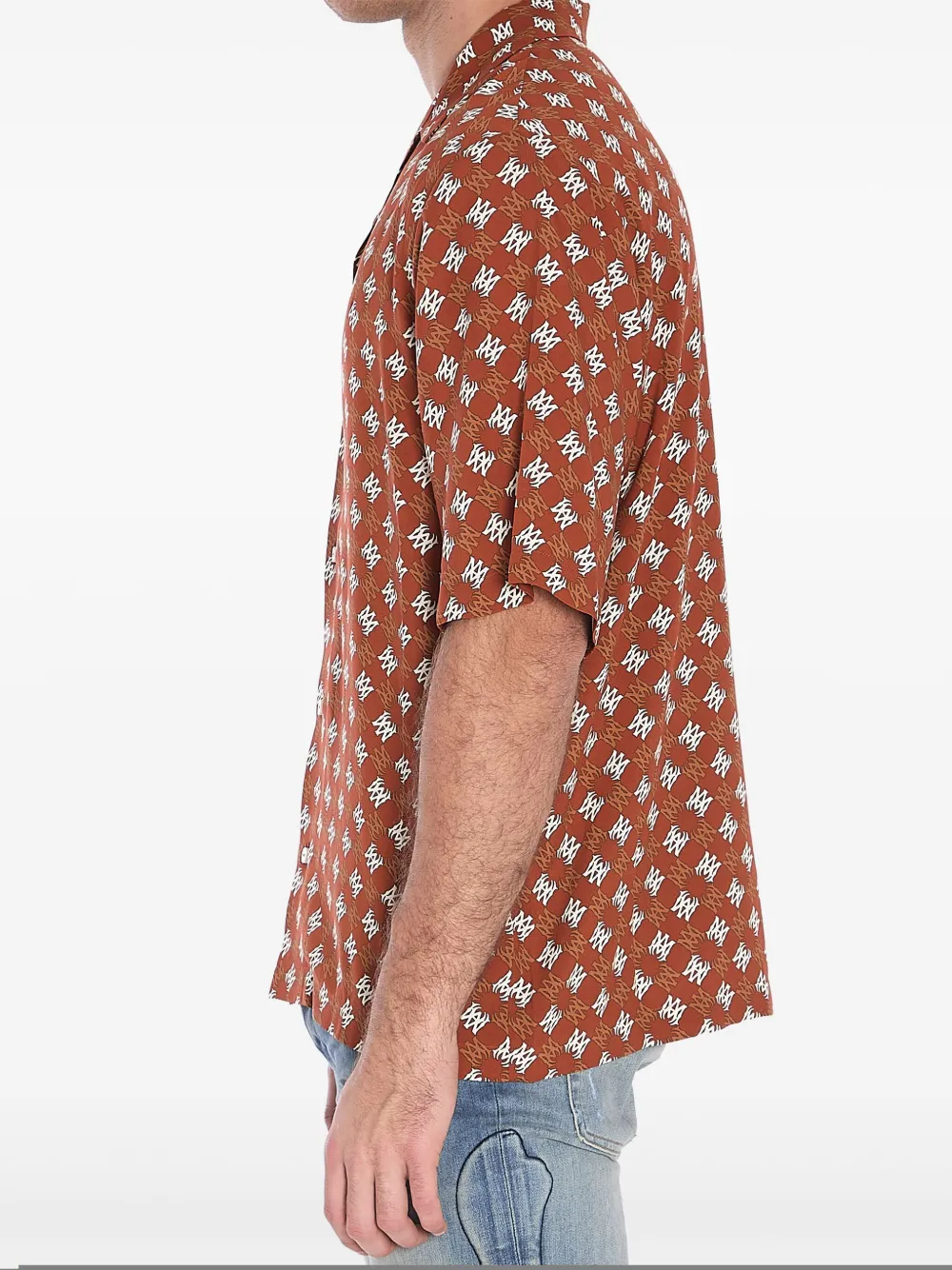 AMIRI monogram-print shirt - Oranje