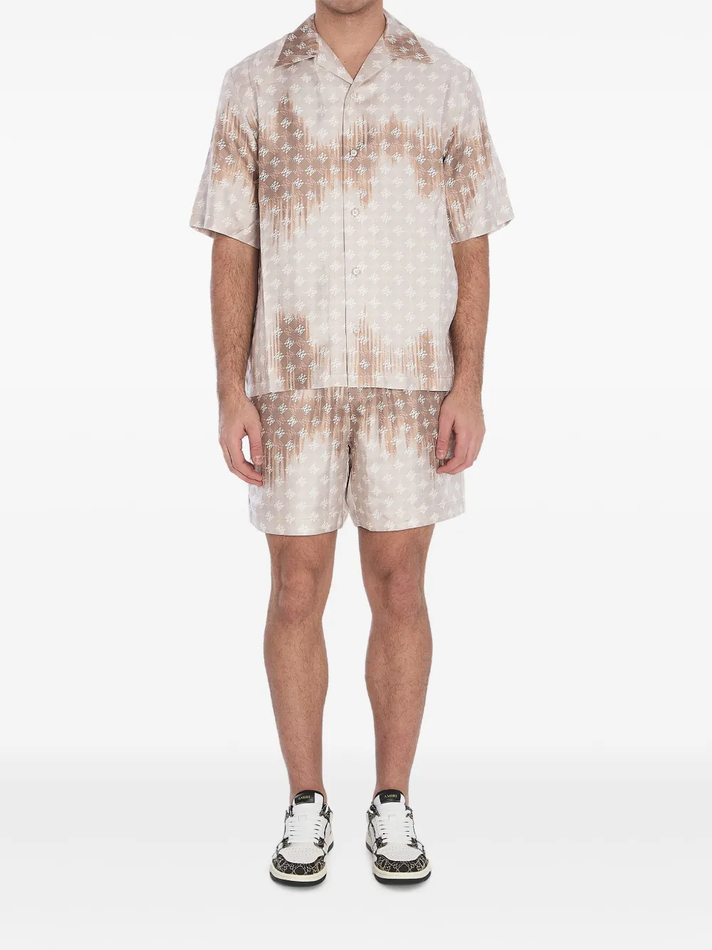 AMIRI monogram-print shirt – Neutrals