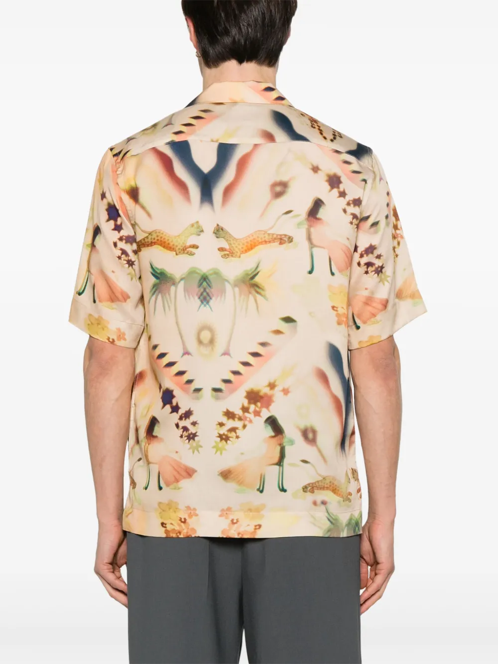 Paul Smith Overhemd met Lumiere-print Beige