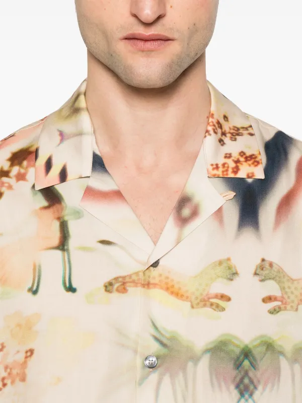 Paul Smith Lumiere-print Shirt | Neutrals | FARFETCH AZ