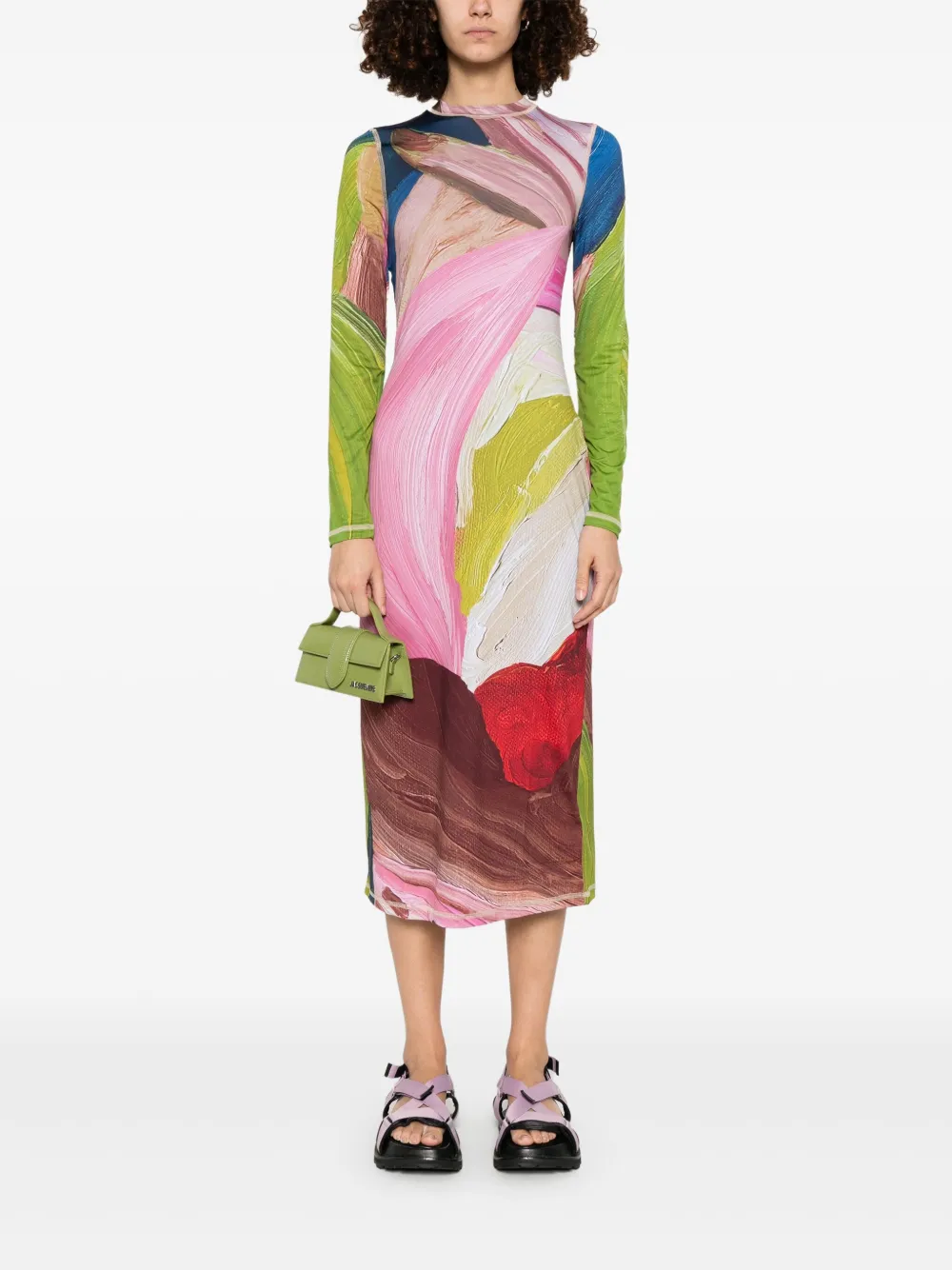 Stine Goya Midi-jurk met lange mouwen - Roze