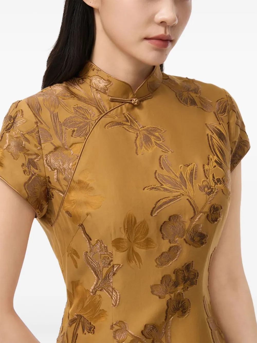 Shanghai Tang Qipao jurk - Bruin