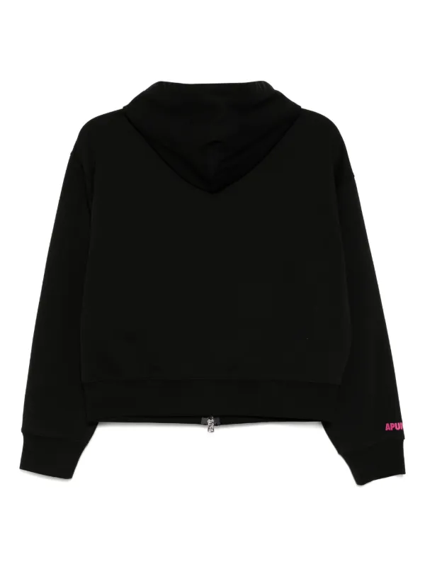AAPE by A Bathing Ape basic logo zip up hoodie in black | ASOS