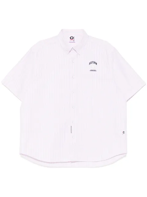 AAPE BY *A BATHING APE® AAPENOW moonface-logo striped shirt