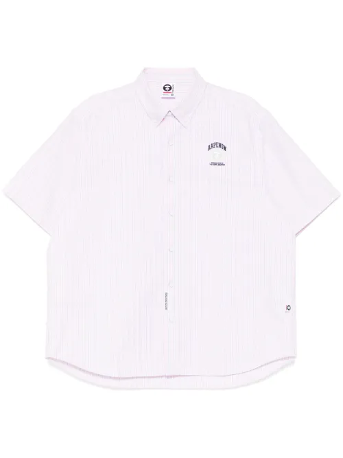 Chemise rayée AAPENOW à logo - AAPE BY *A BATHING APE® - Modalova