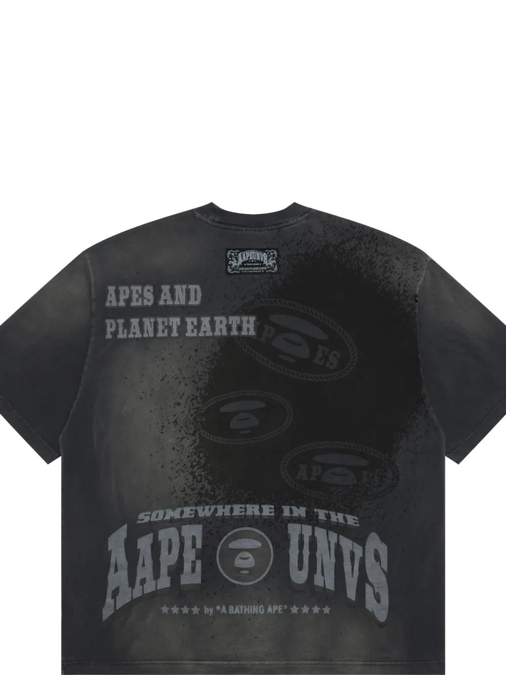 AAPE BY *A BATHING APE logo-print T-shirt - Zwart