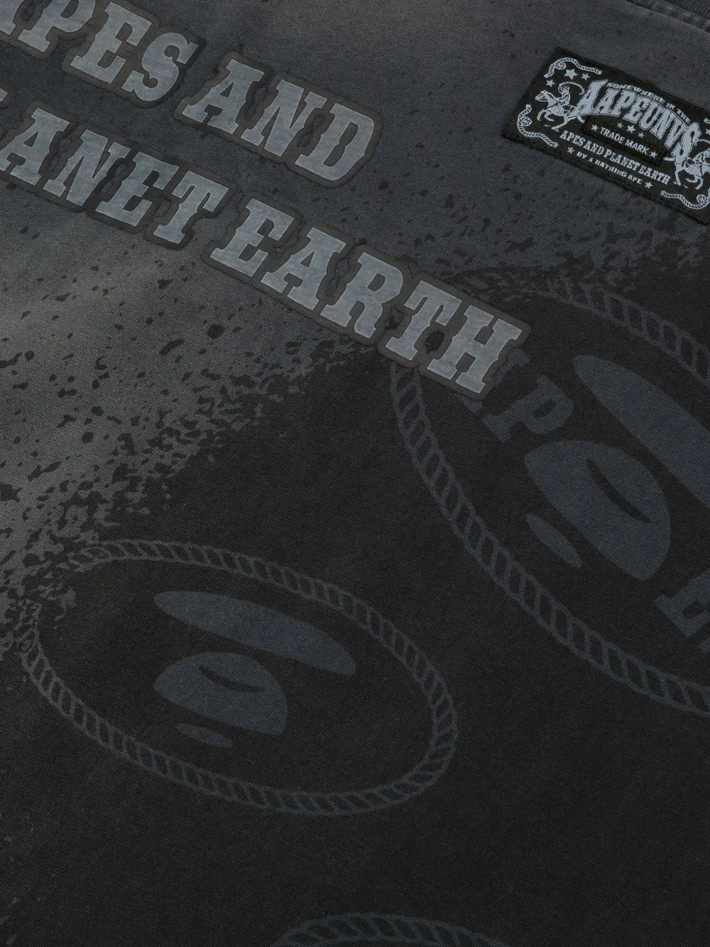 AAPE BY *A BATHING APE T-shirt met logoprint Zwart