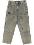 AAPE BY *A BATHING APE® moonface-logo washed jeans - Blue