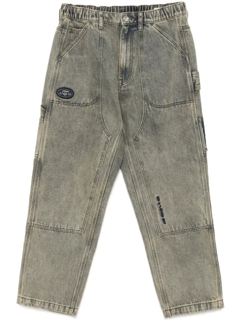 AAPE BY *A BATHING APE® moonface-logo washed jeans