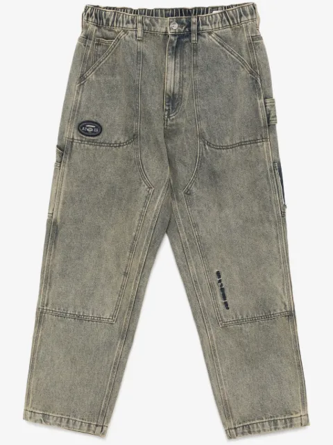 AAPE BY *A BATHING APE® moonface-logo washed jeans