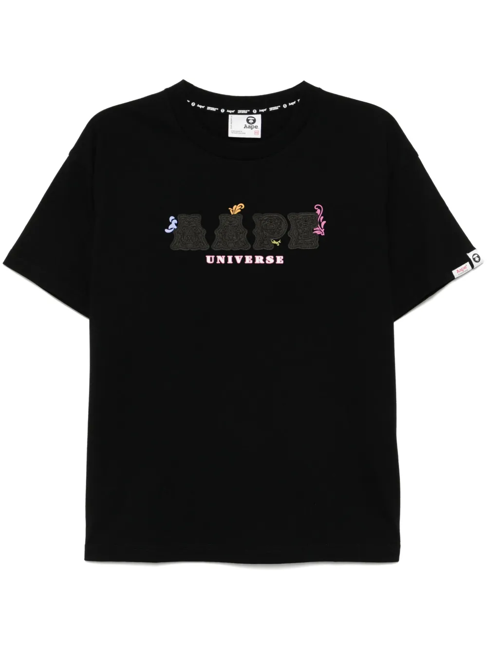AAPE BY *A BATHING APE® playera con parche del logo | negro | Image 1