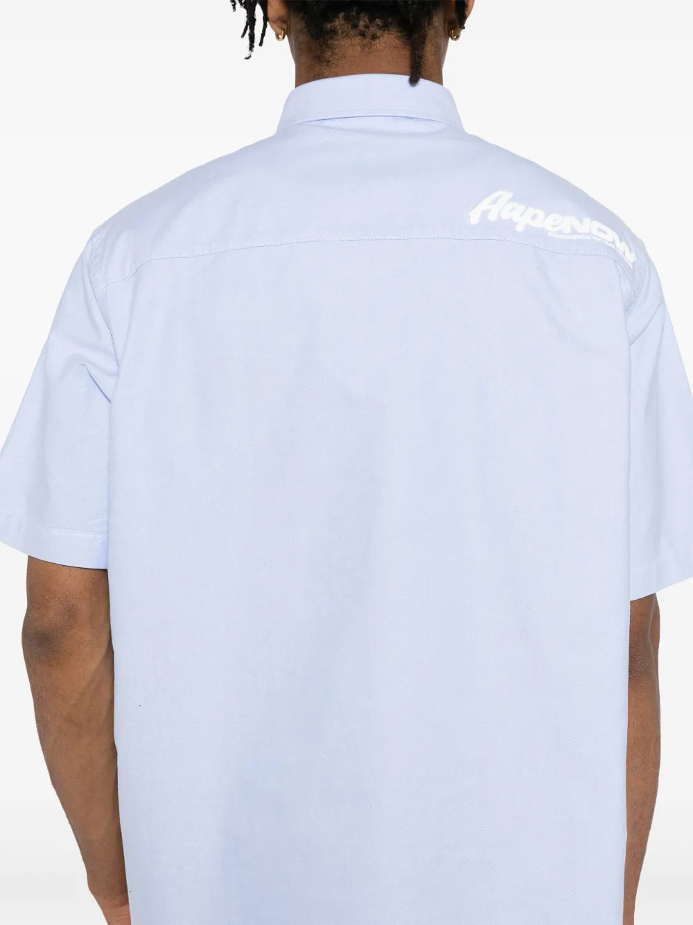 AAPE BY *A BATHING APE Overhemd met logopatch Blauw